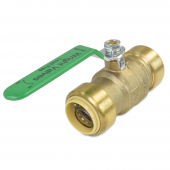1" x 1" Push To Connect Ball Valve, Lead-Free Wright Valves